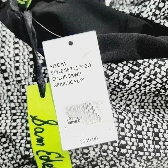 NWT Sam Edelman Tweed Scoop Neck Back Keyhole/ Full Zip Fringe Mini Dress M - Picture 10 of 12